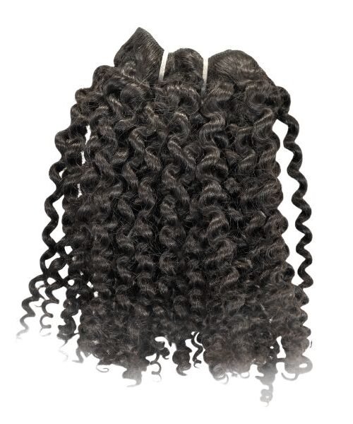 Organic Curly - Clip on Hand Weft - Virgin Single Drawn (Natural)